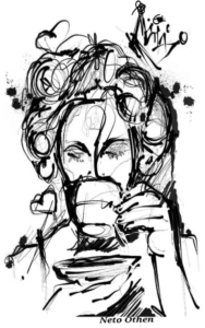 Srt Cafeina, uma arte digital, elaborada em 2021, pelo artista plástico Neto Othen, retrata o dia a dia corrido, das mulheres atuais, que distribuem amor, trabalham, usam da beleza e da autoestima, e é claro, tomam café.